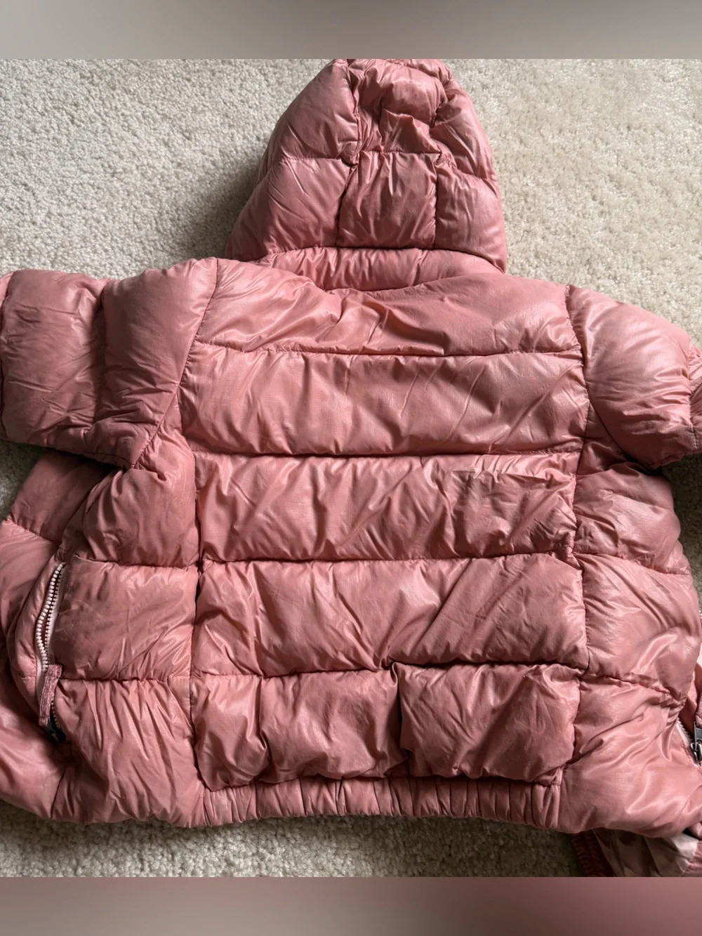 Patagonia Kids Hooded Puffer Jacket in Light Pink